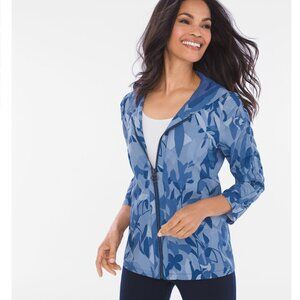 Chico's Zenergy Neema Floral Camo Hoodie Jacket